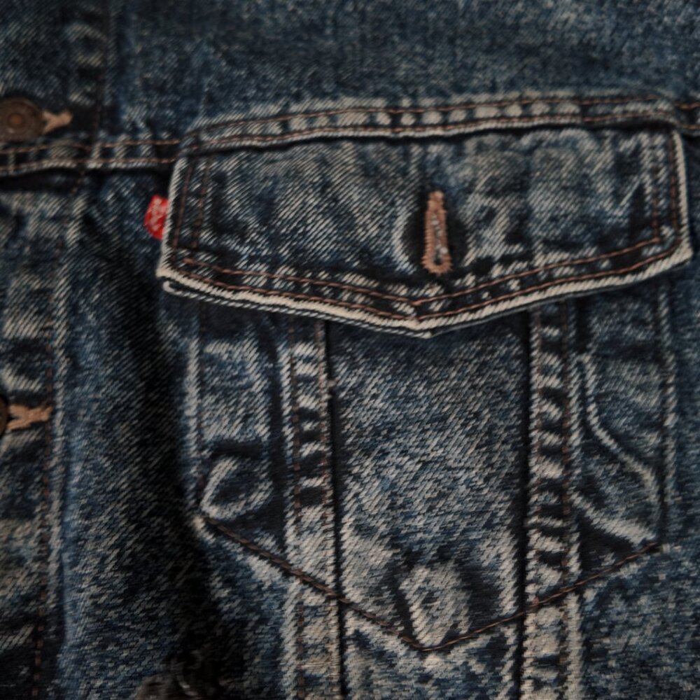 🔥 Vintage Levi’s Acid Wash Denim Trucker Jacket - XL - 80s/90s Style 🔥 - Picture 6 of 10